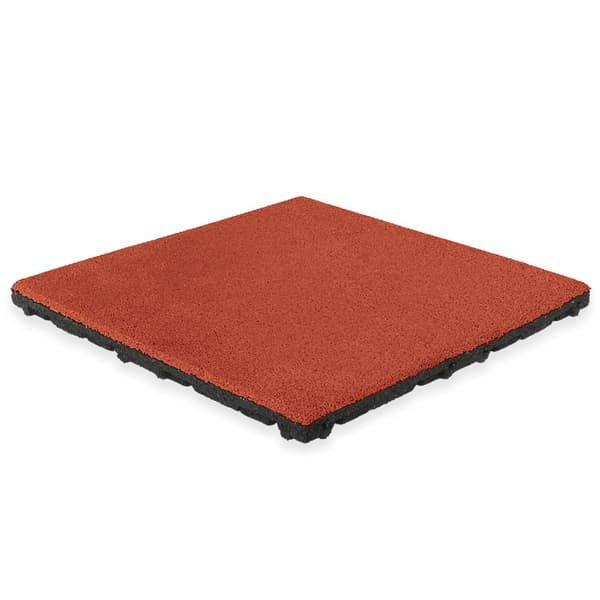 Gummiflise EPDM toplag - 50 x 50 cm - 45 mm - Rød