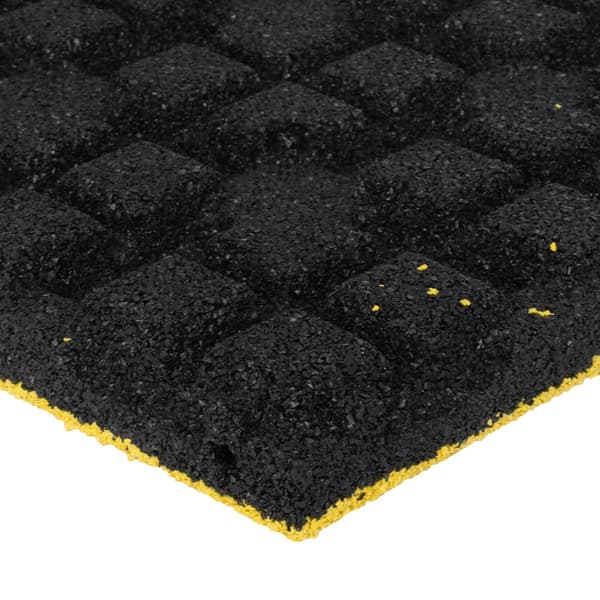 Kumilaatta EPDM pintakerros - 50 x 50 cm - 45 mm - Keltainen