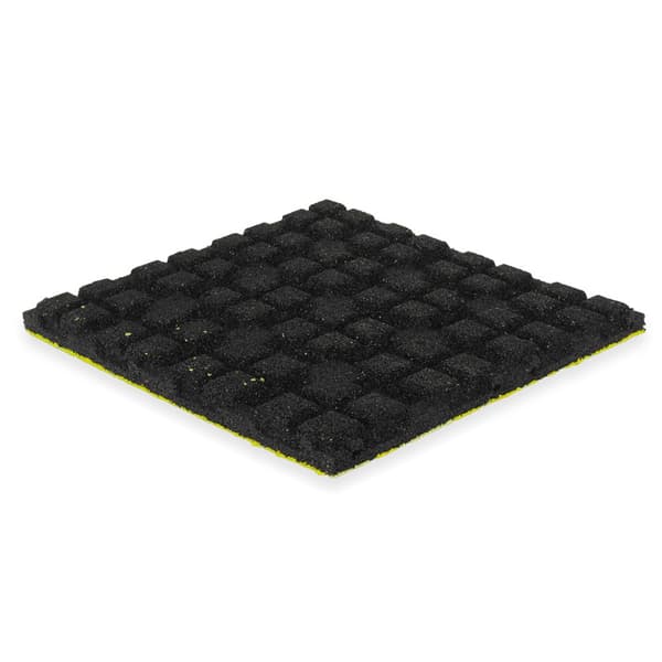 Kumilaatta EPDM pintakerros - 50 x 50 cm - 45 mm - Keltainen