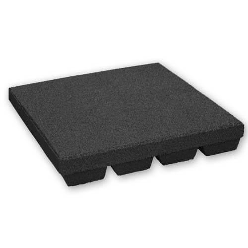 Gummiplatta 110 mm - 50 x 50 cm - Svart