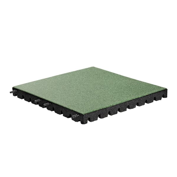 Gummiflise EPDM - Grøn - 50x50 cm - 45mm - Inkl. kuglepenne