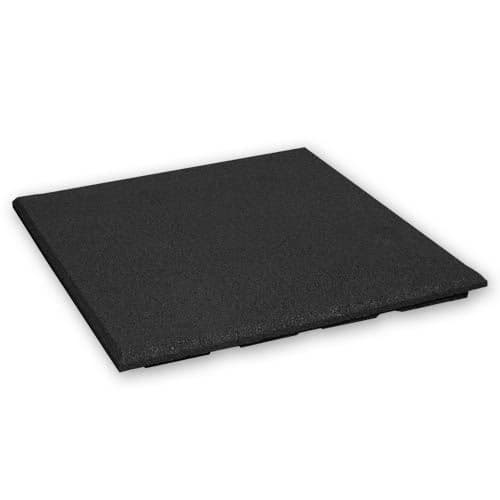 Gummi Flise 20mm - 50x50 cm - Sort