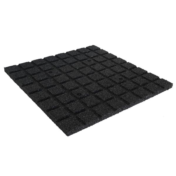 Gummi Kakel 25mm - 50x50 cm - Svart