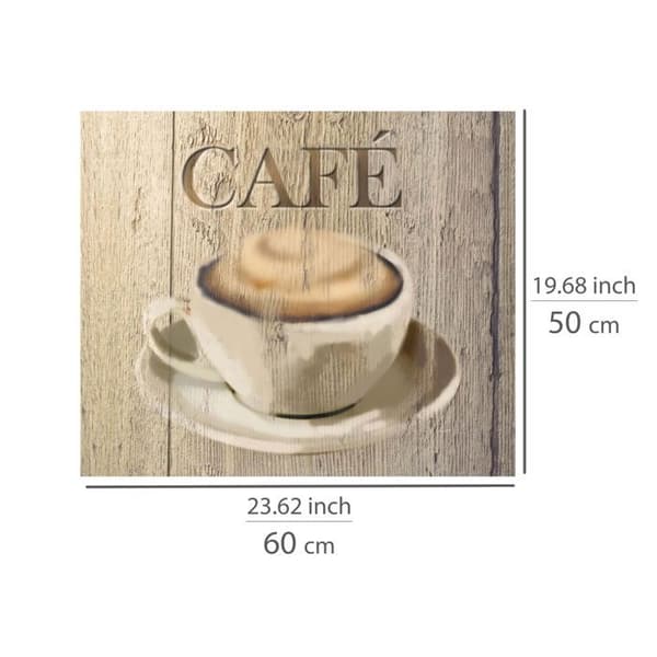 WENKO Spisfläkt botten, köksstänk i glas "Coffee", härdat glas, 60x50 cm, flerfärgad