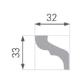 Miniatyrbild 3 av 5: PROVISTON Taklist Polystyren 32 x 33 x 2000 mm Vit Karmlist