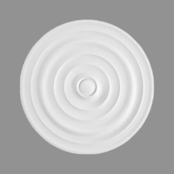 PROVISTON Stuckros "Nr. 1" Polystyren Diameter 400 mm Vit Takrosett Väggdekoration
