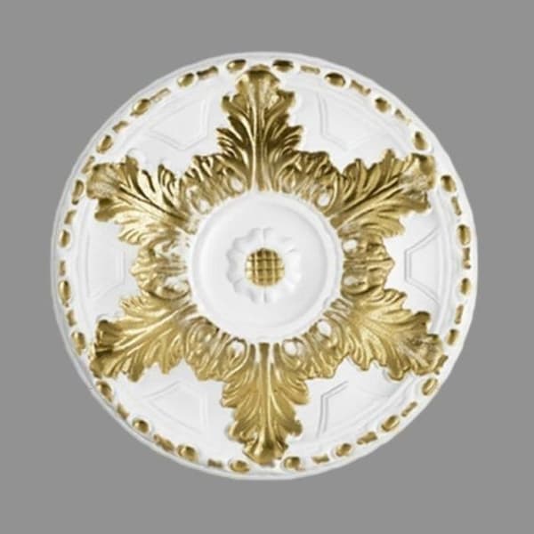 PROVISTON Rosett Polystyren Diameter 400 mm Vit Guld