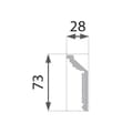 Miniatyrbild 2 av 3: Taklist - Marbet B-21 - 28 x 73 mm - polystyren