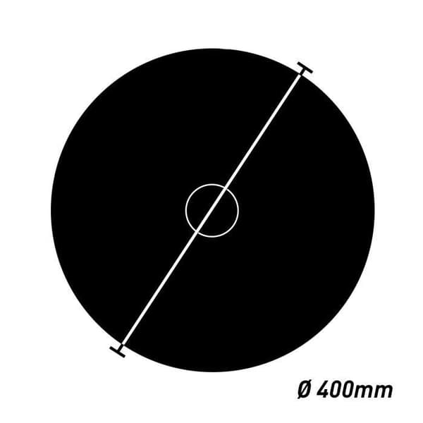 Marbet R-1 enkelrosett | Ø 40 cm | vit lättviktspolystyren