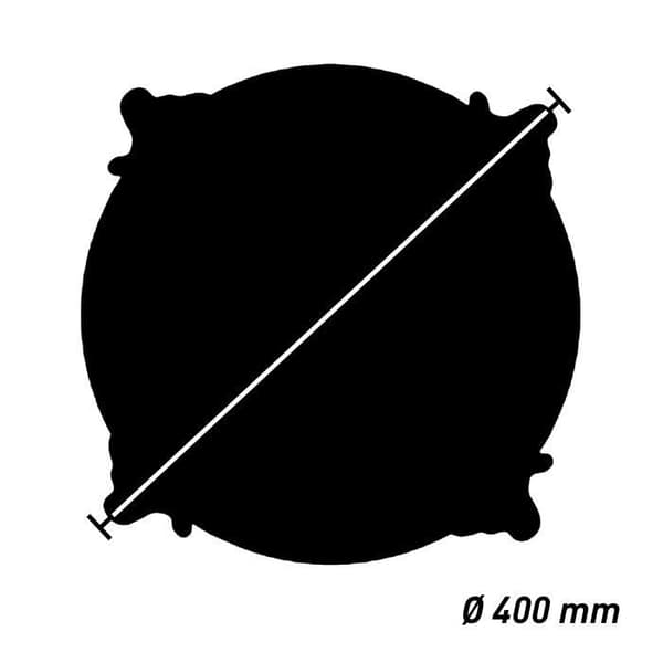 Trendig rosett Marbet R-3 | Ø 40 cm | vit lätt polystyren