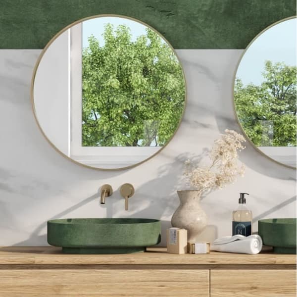 NORDLINGER PRO Stänkstöd i vit marmor - 120x80 cm - Kök - Badrum