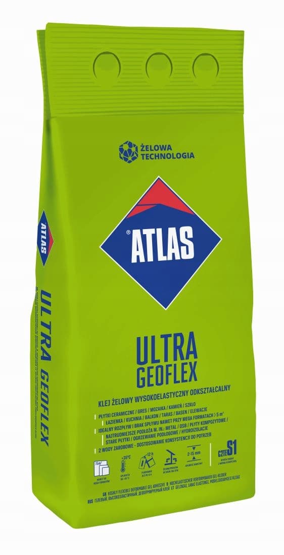 Erittäin elastinen geelimäinen laattaliima 5 kg