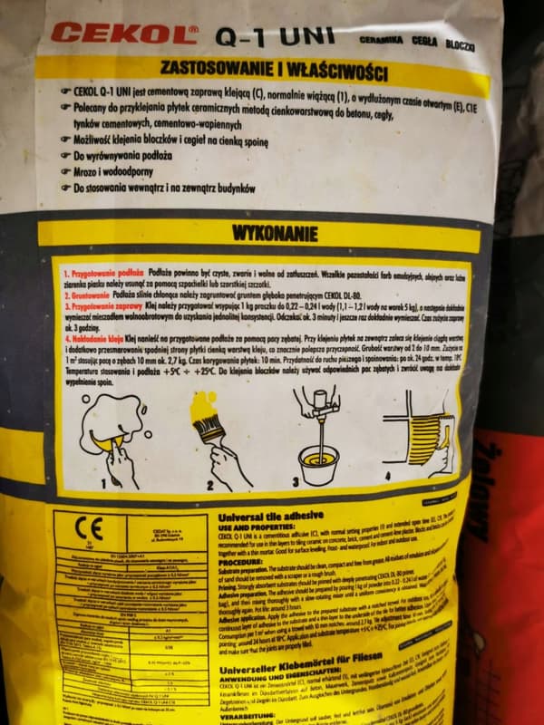 Universal fliseklæber Q1 uni 5 kg