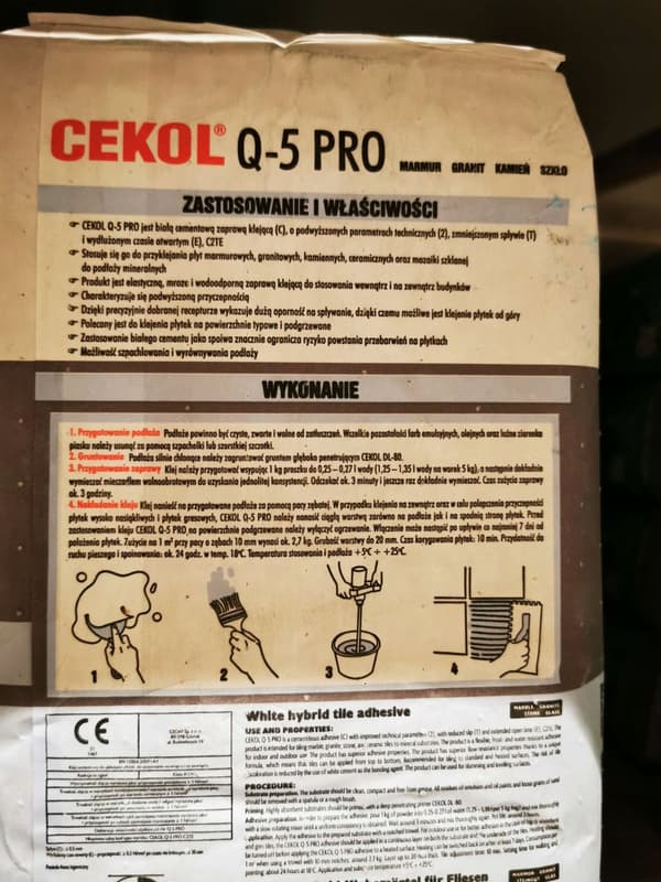 Q5 pro hybrid fliseklæber hvid 5 kg