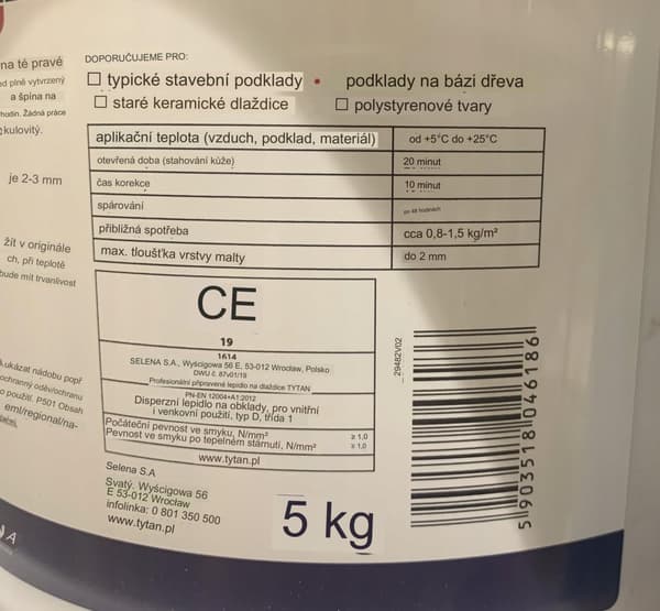 Färdigt lim för keramiska plattor 5 kg
