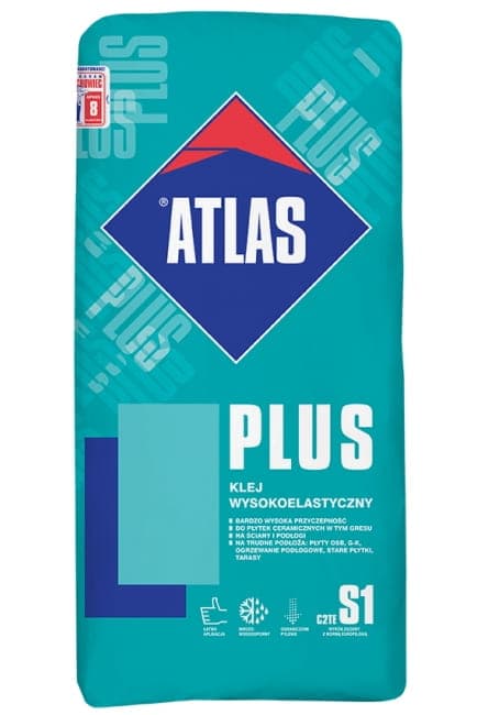 Atlas Plus erittäin elastinen laattakiinnitys 25 kg muodonmuutoksia kestävä