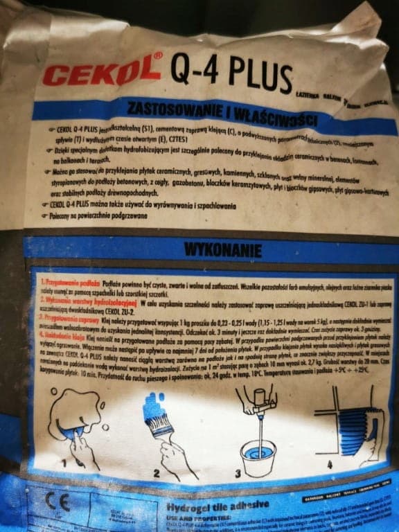 Cekol Q4 Hydrogel Kakellim 20kg