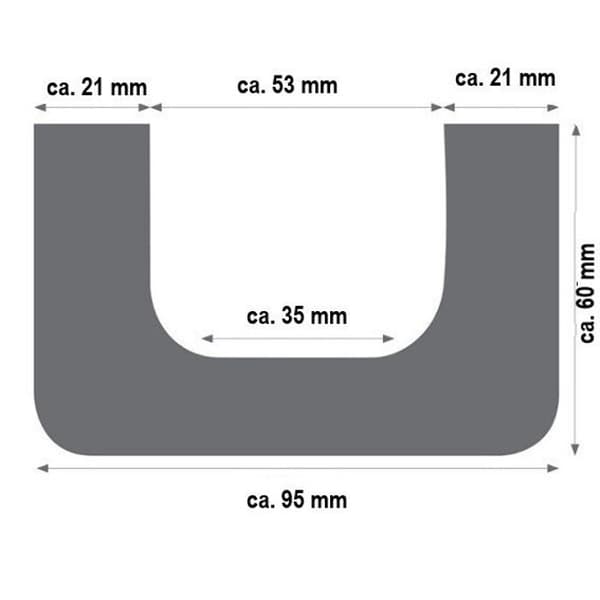 PU-balk i högmotståndskraftig polyuretan 9 x 6 x 200 cm vit