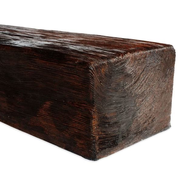 PROVISTON Balkar i PU 190 x 130 x 2000 mm Polyuretan Mörk ek Träutseende Balkar för tak Realistisk träimitering
