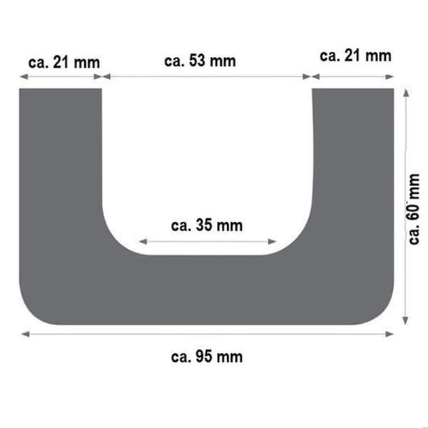 Mycket resistent PU-balk i polyuretan 9 x 6 x 400 cm mörkbrun