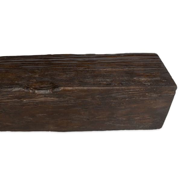 PROVISTON Balkar i PU 120 x 120 x 2000 mm Polyuretan Mörk ek Träutseende Takbalkar Realistisk träimitation