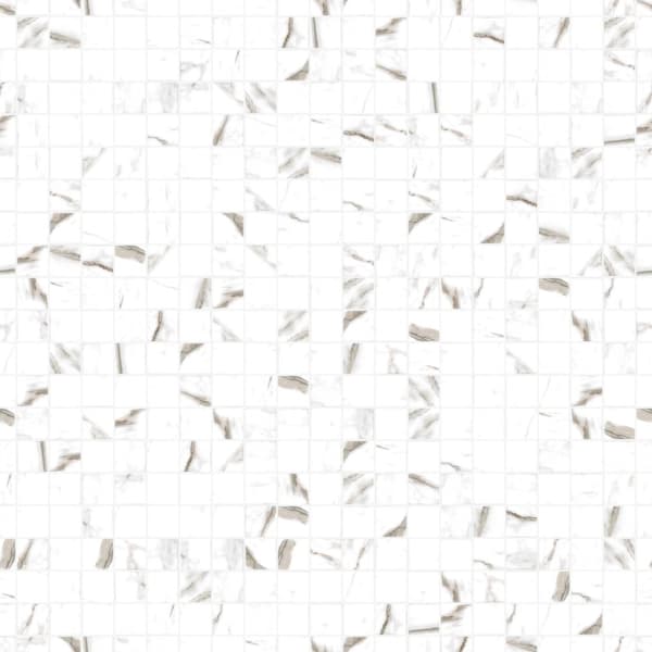 KERAMISK MOSAIK FIRKANTET MARMOR