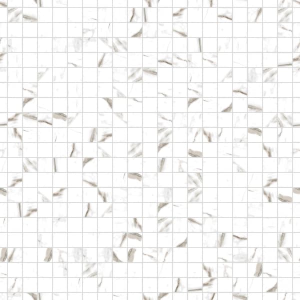 KERAMISK MOSAIK FIRKANTET MARMOR