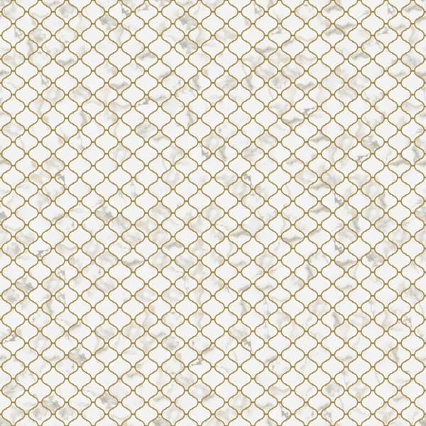 KERAMISK MOSAIK ARABESK GULD MARMOR