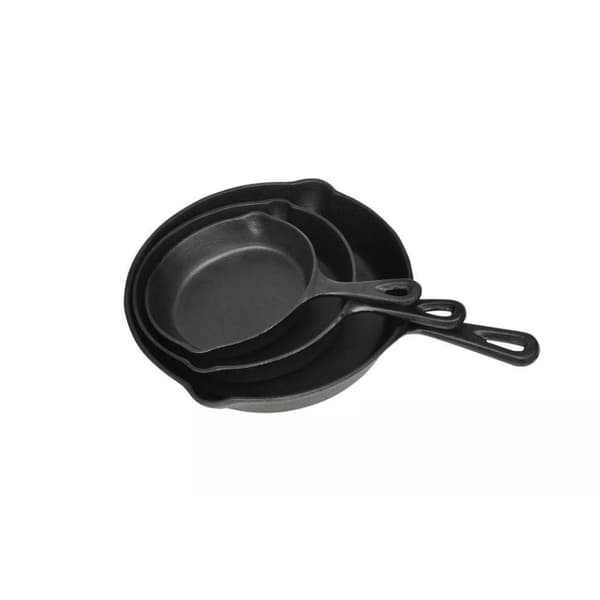 vidaXL Stekpanna 3-pack 17, 21, 27 cm i diameter