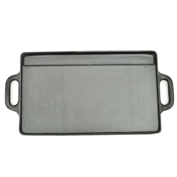 vidaXL Grillplate i støpejern 38x23 cm vendbar 2 stk