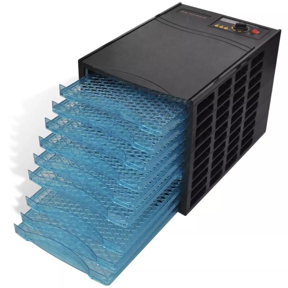 vidaXL fødevaredehydrator med 10 bakker (firkantet)