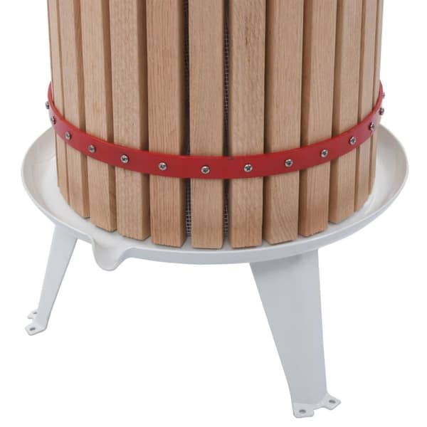 vidaXL Frukt- og vinpresse med tøybag 24 L heltre eik