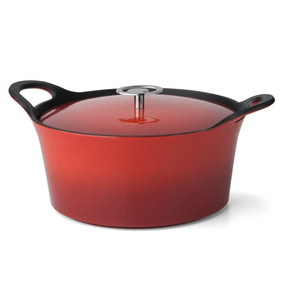 CUISINOX Gjutjärnsgryta emaljerad 1,6 L 20 cm röd
