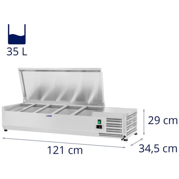 Royal Catering Kylränna - 120 x 33 cm - 5 GN GN 1/4 behållare