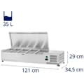 Miniatyrbild 5 av 5: Royal Catering Kylränna - 120 x 33 cm - 5 GN GN 1/4 behållare