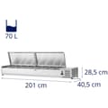 Miniatyrbild 5 av 5: Royal Catering Kylränna - 200 x 39 cm - 9 GN 1/3 behållare