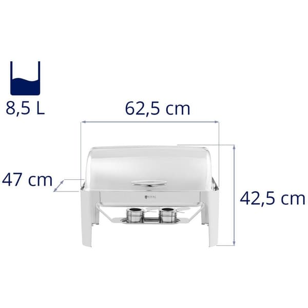 Royal Catering Chafing dish - GN 1/1 - royal_catering - 8,5 L - 2 bränsleceller - Rullock