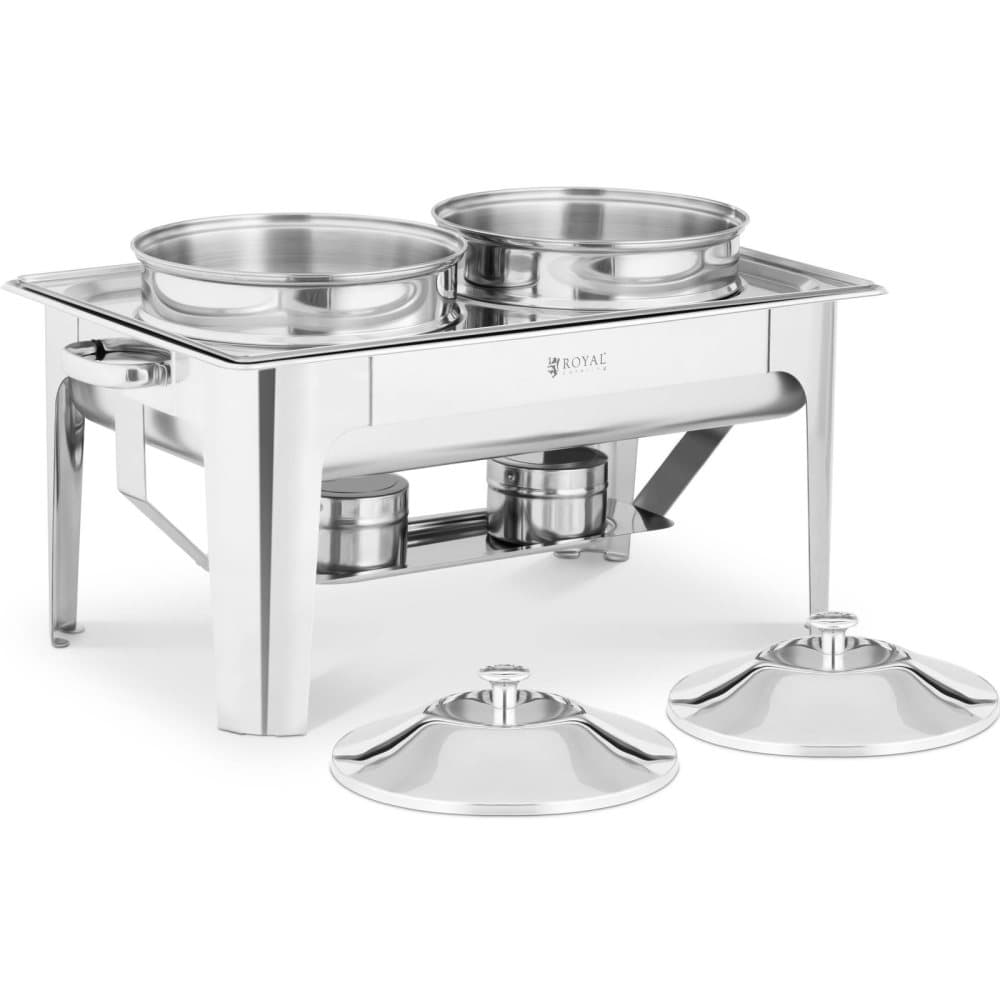 Royal Catering Chafing dish - 2 x GN 1/2 - 2 x 4,5 L - 2 bränsleceller - Royal Catering