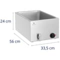 Miniatyrbild 5 av 5: Royal Catering Bain marie - 600 W - GN 1/1 - Utan behållare - Tappkran