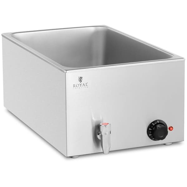 Royal Catering Bain marie - 600 W - GN 1/1 - Utan behållare - Tappkran