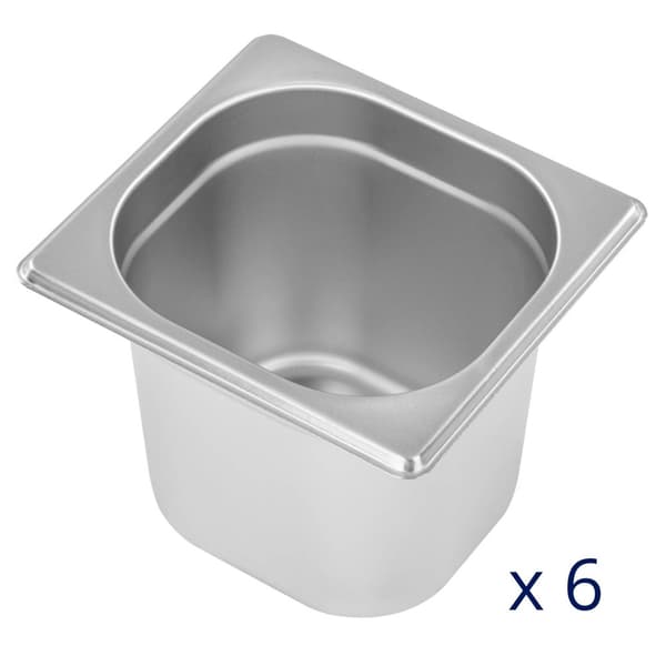 Royal Catering Bain marie - 600 W - 6 GN 1/6 - Tappkran