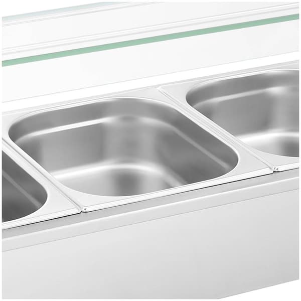 Royal Catering Bain marie - 2000 W - 3 GN 1/2 - Tappkran - Glasskydd