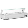 Miniatyrbild 1 av 7: Royal Catering Bain marie - 2000 W - 3 GN 1/2 - Tappkran - Glasskydd