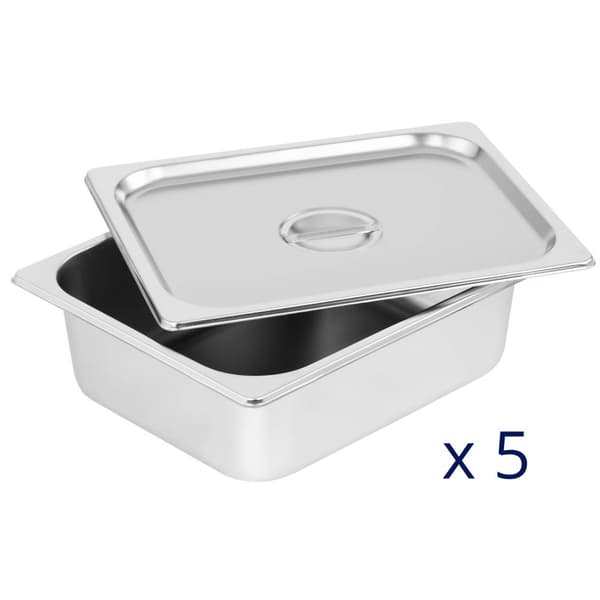 Royal Catering Bain marie - 2000 W - 5 GN 1/2 - Tappkran - Glasskydd