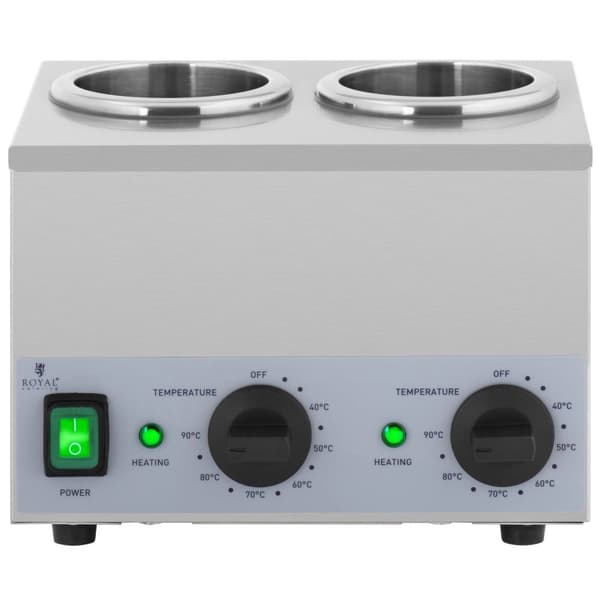 Royal Catering Såsvärmare - 2 x 1 L - Kontrollpanel i botten - Royal Catering