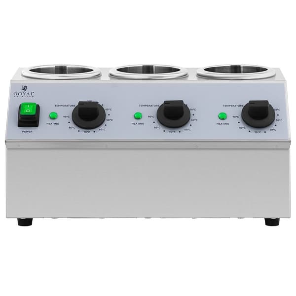 Royal Catering Såsvärmare - 3 x 1 L - Toppstyrningspanel - Royal Catering