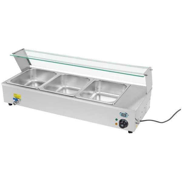 Royal Catering Bain Marie - 3 x GN - 1/2 - Tappkran