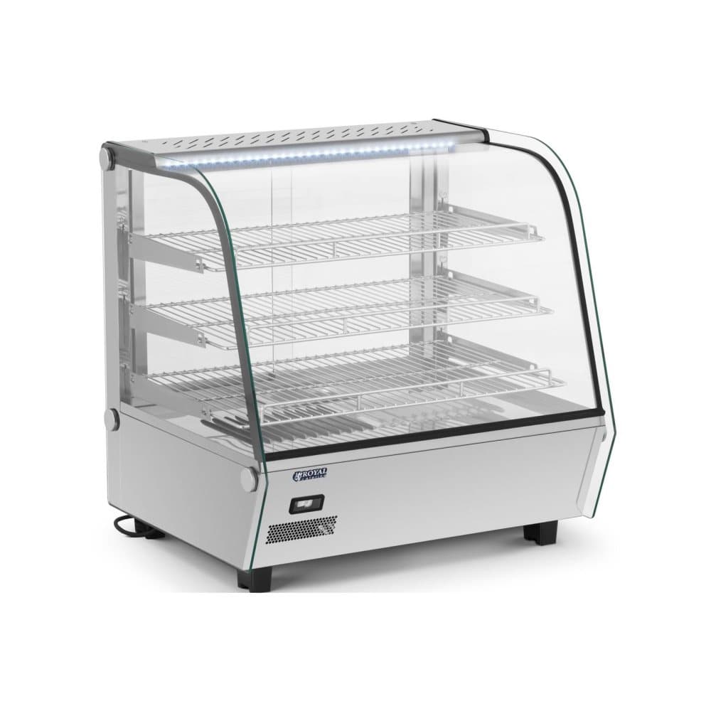 Royal Catering Värmedisplay - 120 l - 1100 W - belysning