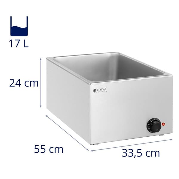 Royal Catering Bain marie - 640 W - GN 1/1 - Utan behållare - Royal Catering