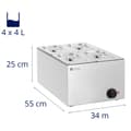 Miniatyrbild 7 av 7: Royal Catering Bain marie - 640 W - 4 x GN 1/4 - Royal Catering
